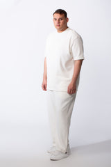 Men’s Big Size Tomato Store Ribbed Lounge Set Matching Outfit Vertical Texture