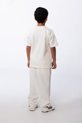 Boy's Two-Piece Tomato Store Set Short Sleeve Classic Crew Neckline Modern Oversize Elasticated Waistband Casual Everyday Wear Outfit