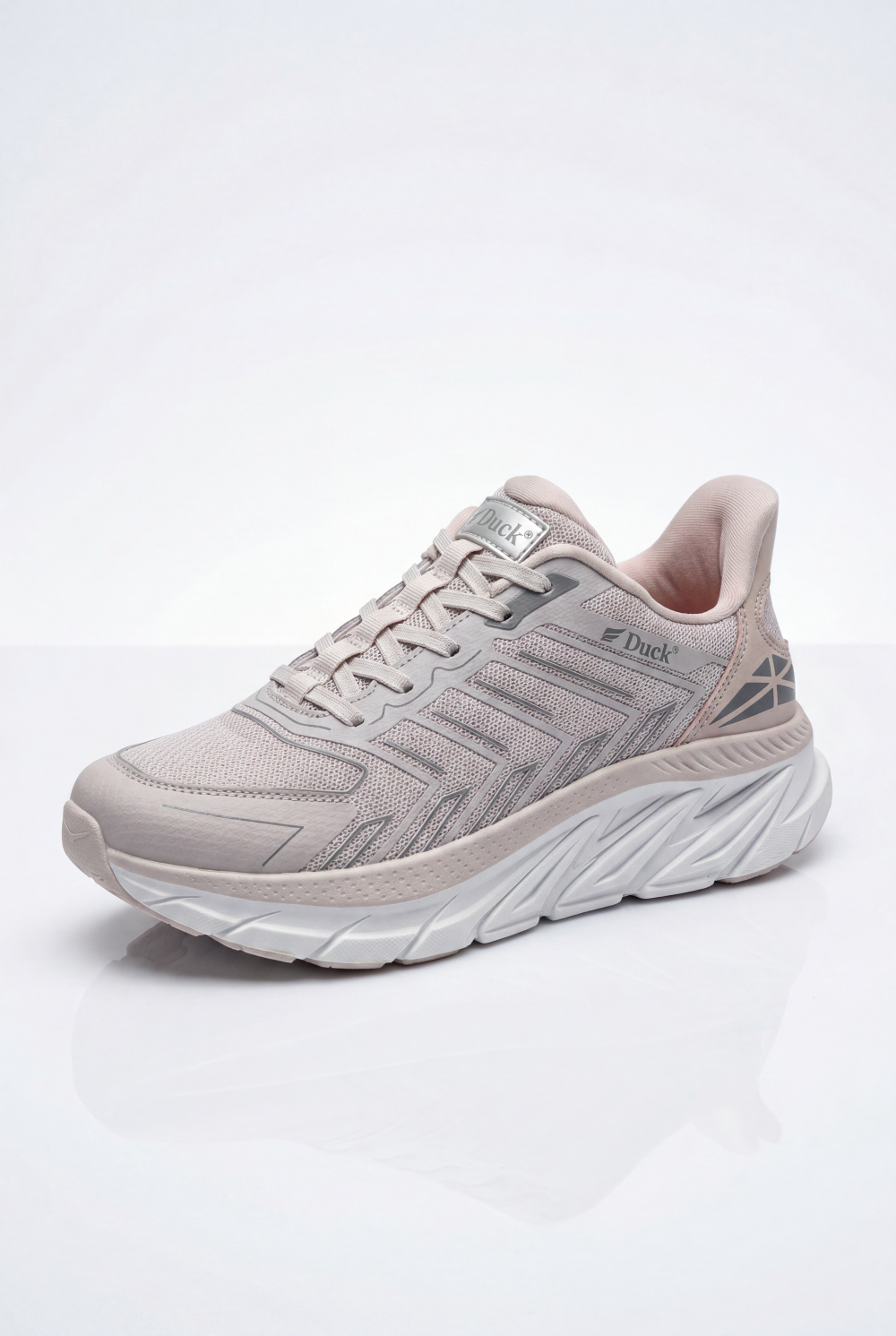 Women's Tomato Store Running Sneaker Neutral Tone Design Lace Up Closure Duck Shoes