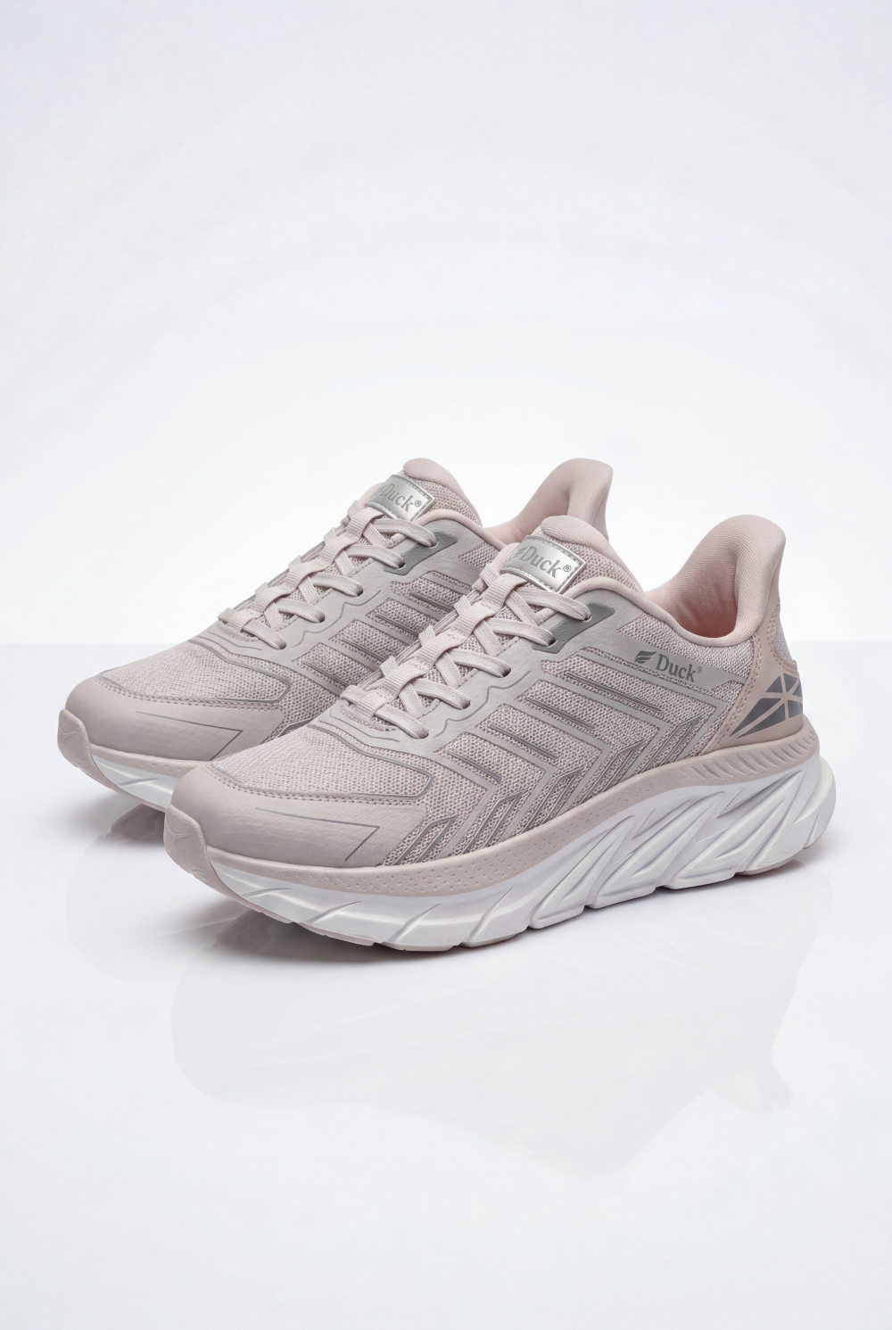 Women's Tomato Store Running Sneaker Neutral Tone Design Lace Up Closure Duck Shoes