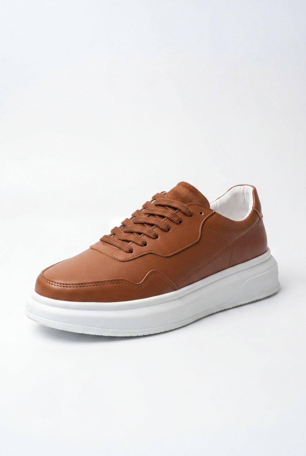 Men’s Tomato Store Casual Leather Sneaker Smooth Upper Clean Panel Shoes