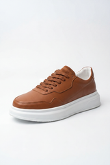 Men’s Tomato Store Casual Leather Sneaker Smooth Upper Clean Panel Shoes