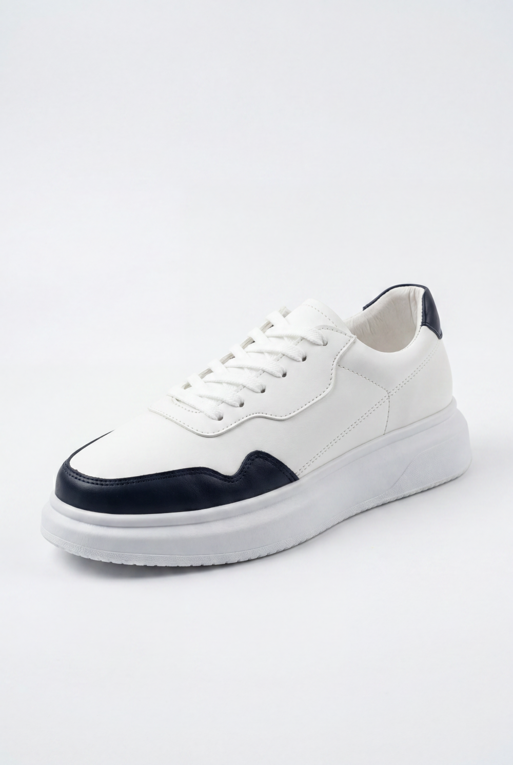 Men’s Tomato Store Casual Leather Sneaker Smooth Upper Clean Panel Shoes