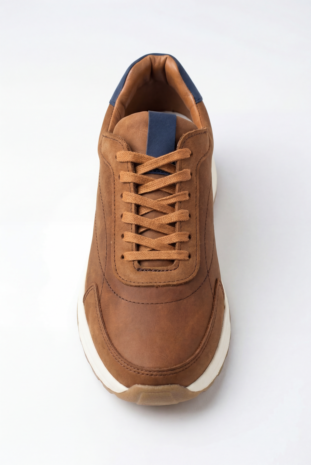 Men's Sneakers Blend Classic Style Modern Touch Tan Nubuck Leather Shoes