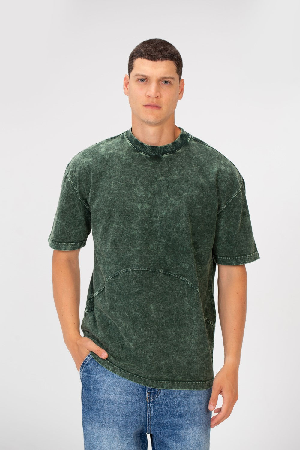 Men's Modern Oversized Short Sleeves Round Neck Basic T-shirt