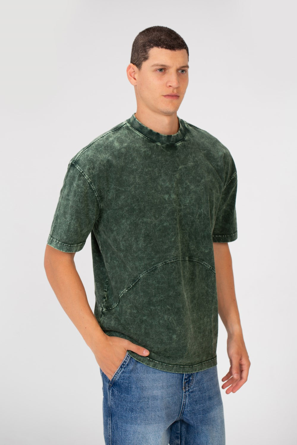 Men's Modern Oversized Short Sleeves Round Neck Basic T-shirt