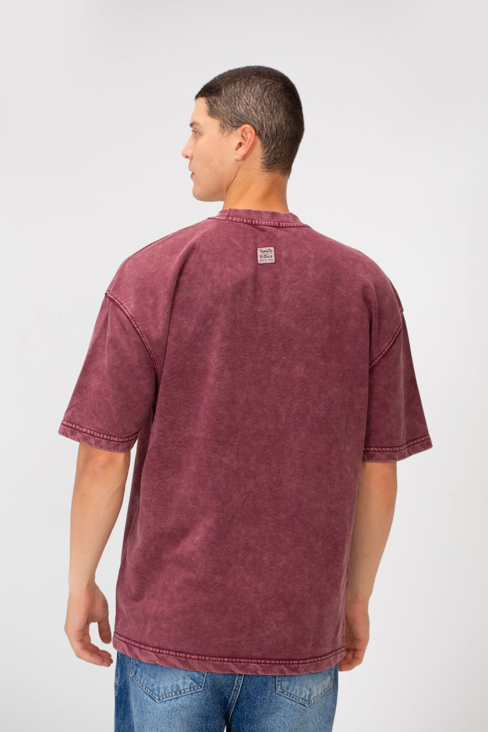 Men's Tomato Basic Short Sleeve Regular Fit Crew Neck T-Shirt