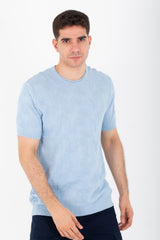 Mens Round Basic Plain Slim Fit Short Sleeve T-Shirt