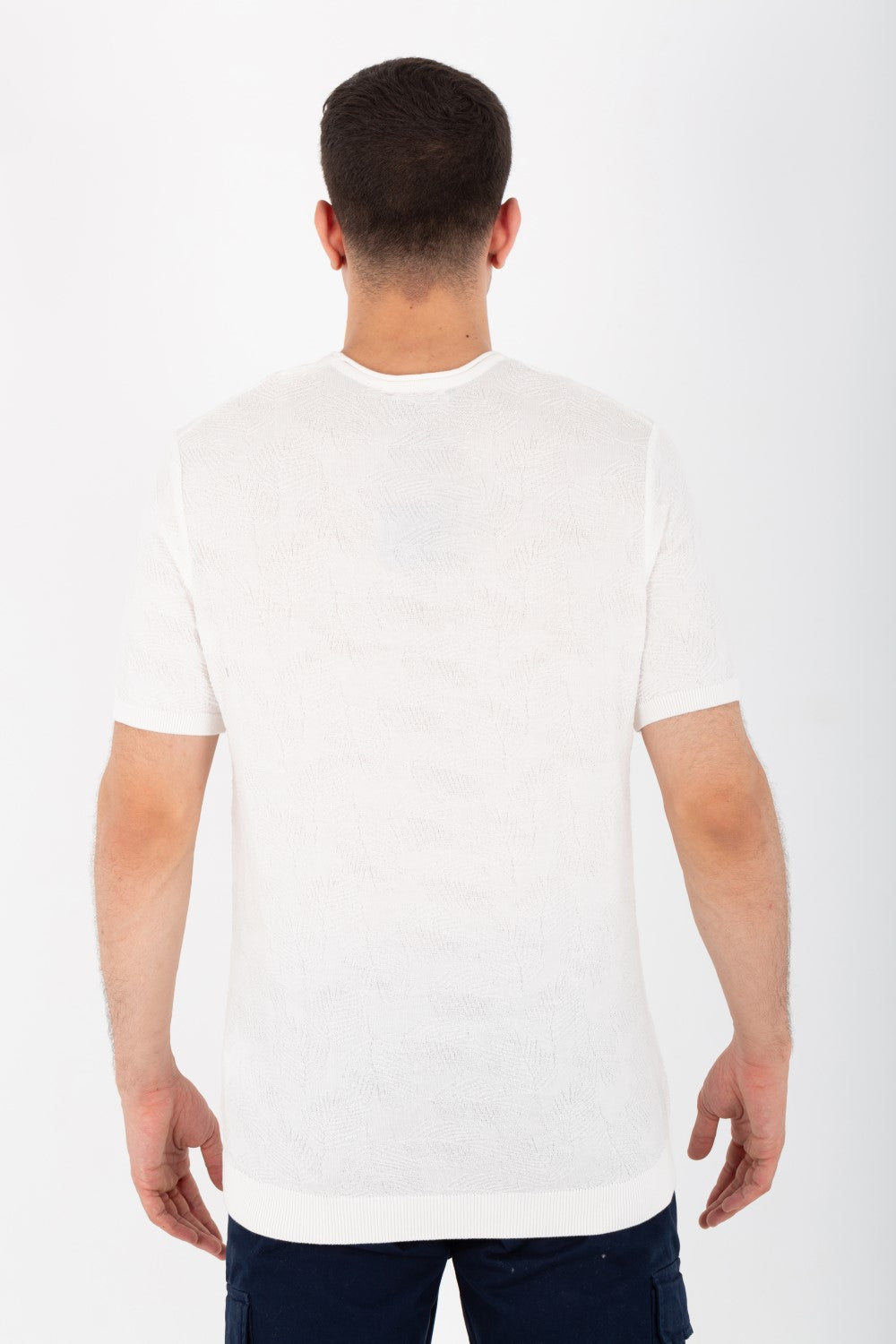 Mens Round Basic Plain Slim Fit Short Sleeve T-Shirt