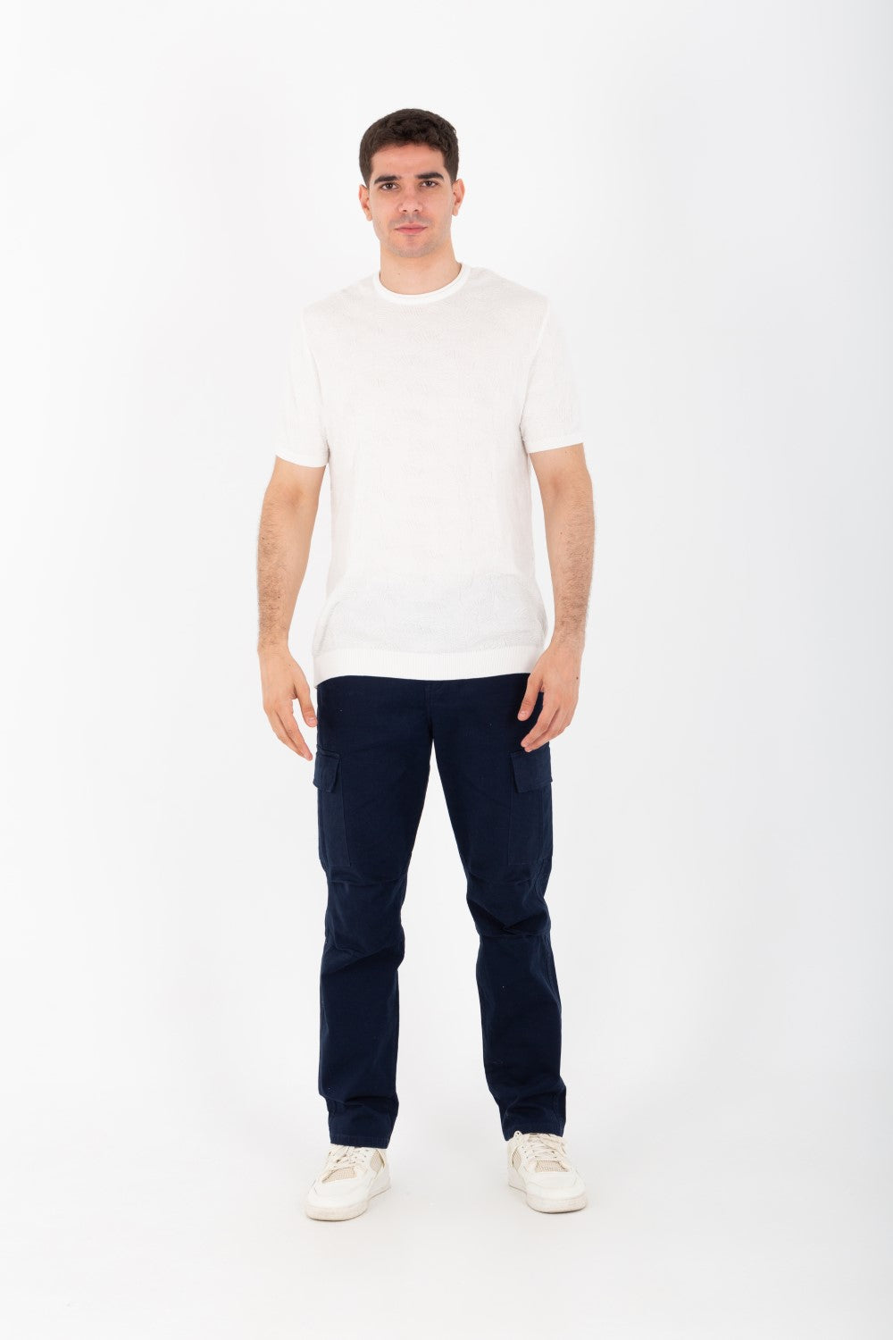 Mens Round Basic Plain Slim Fit Short Sleeve T-Shirt