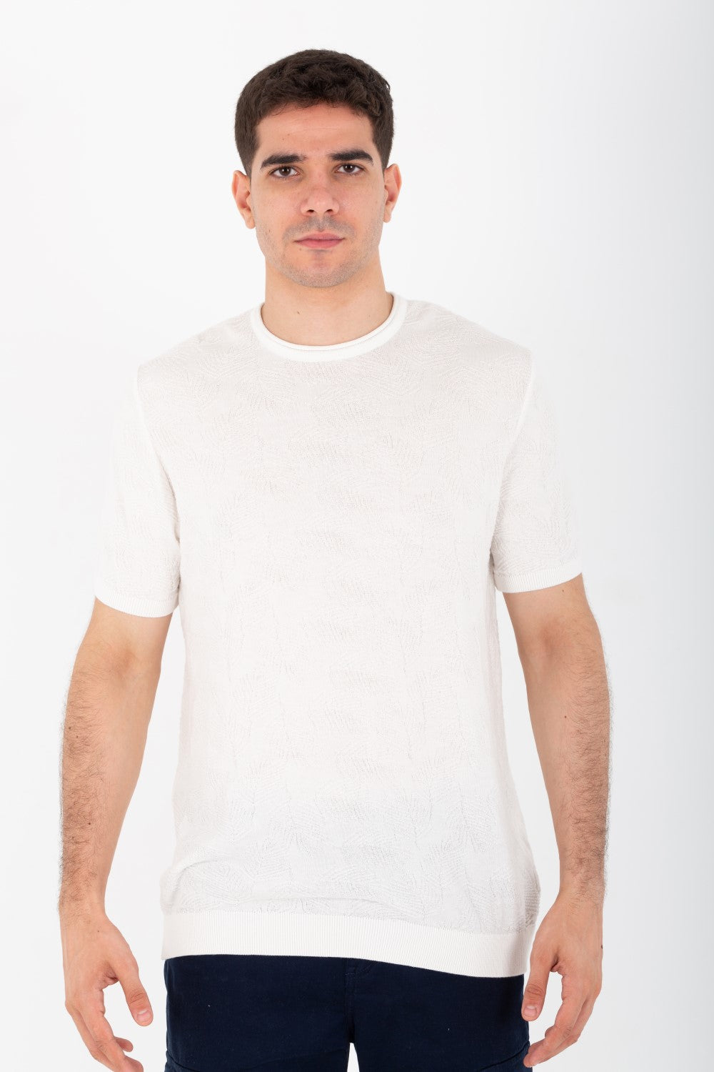 Mens Round Basic Plain Slim Fit Short Sleeve T-Shirt