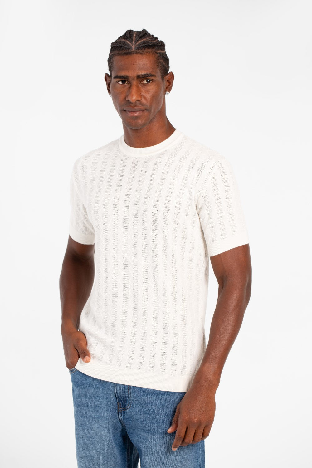 Men's Basic Slim Fit Breathable Half Sleeve Crew Neck T-Shirt