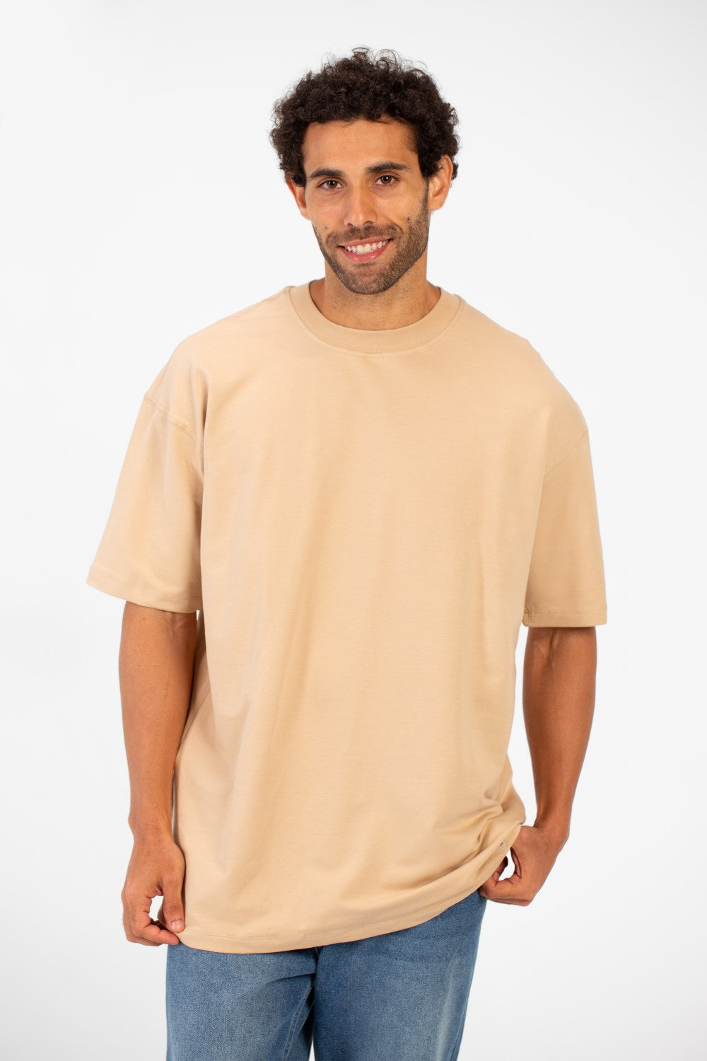 Men's Basic Round Neck Half Sleeve Summer Melton Regular Fit T-Shirt