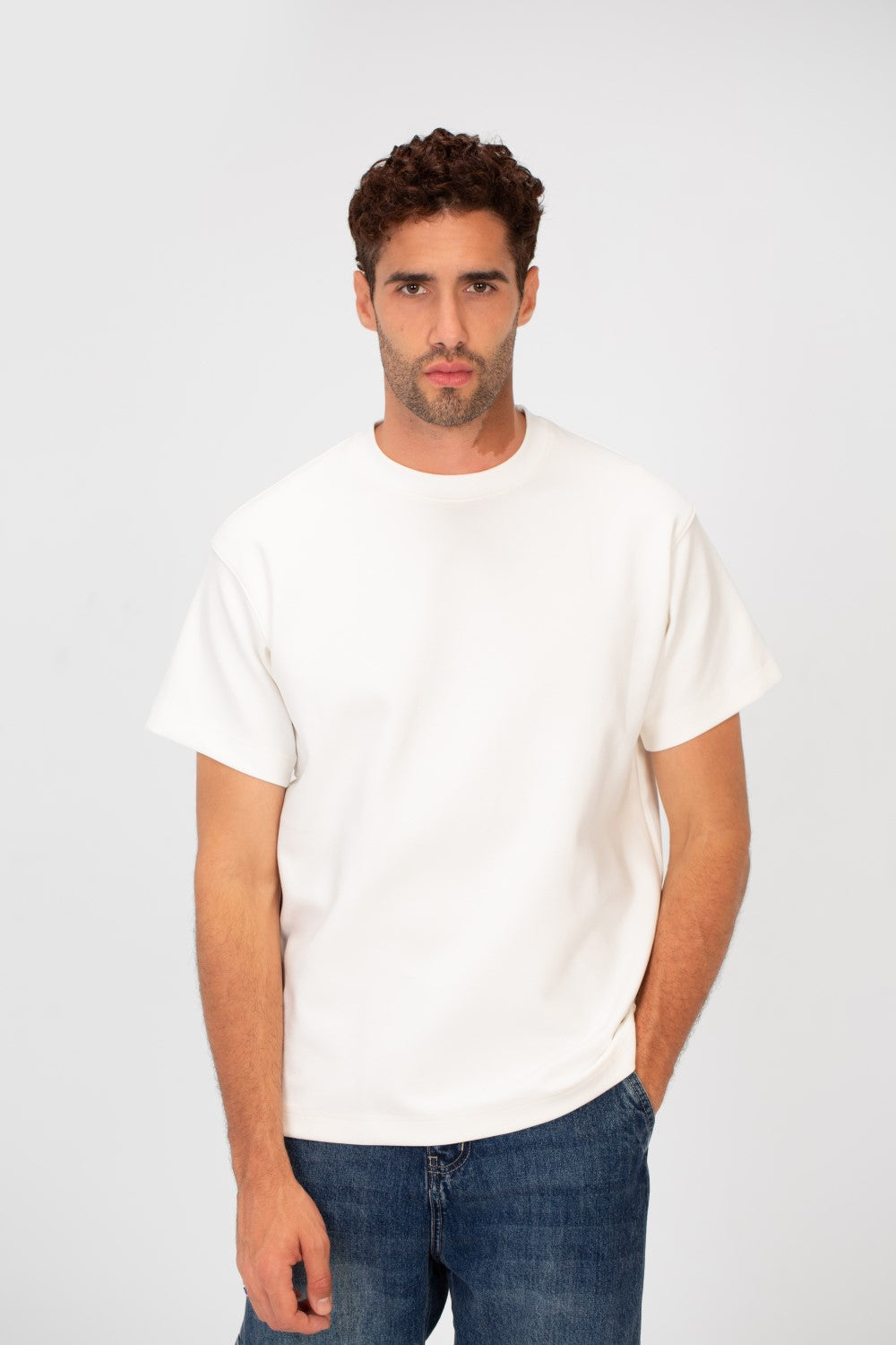 Men's Basic Plain Round Neck Short Sleeve T-shirt