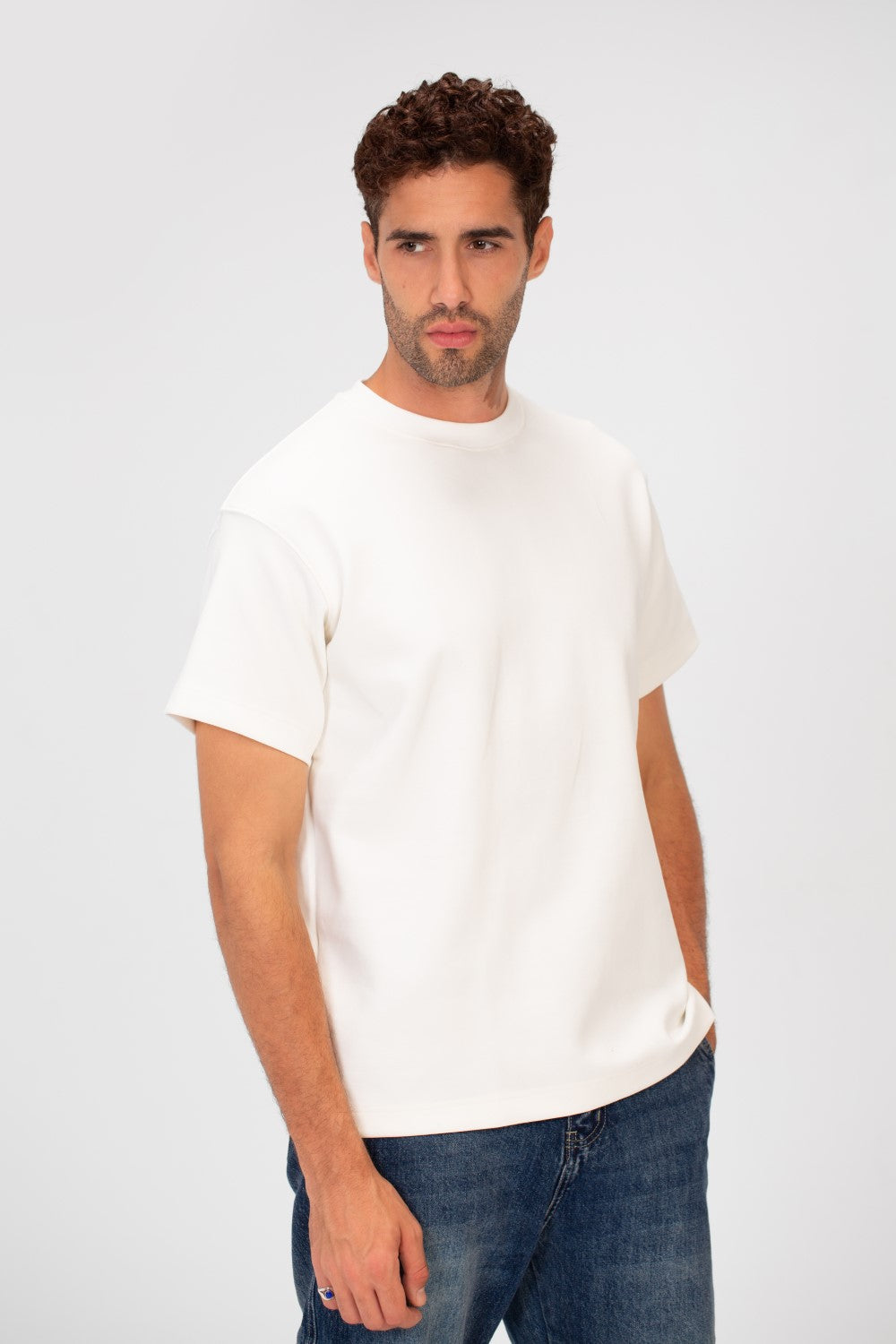Men's Basic Plain Round Neck Short Sleeve T-shirt