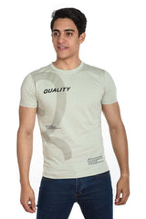 Men's Slim Fit Front Quality Printed T-shirt