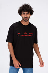 Mens Half Sleeves T-shirt Printed On The Front And Back Made Of Cotton Material