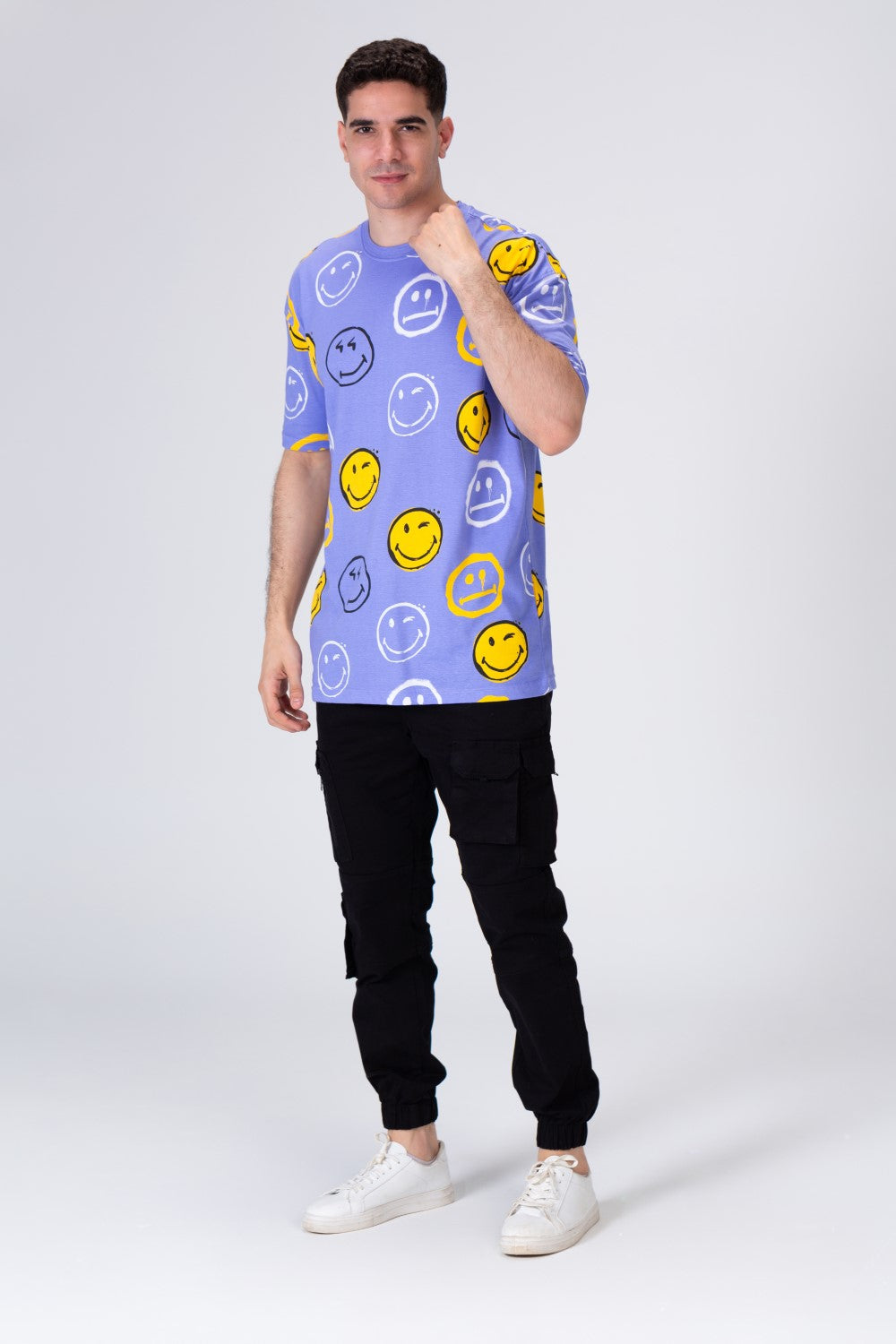 Mens Regular Fit Half Sleeves T-shirt With Wink Print