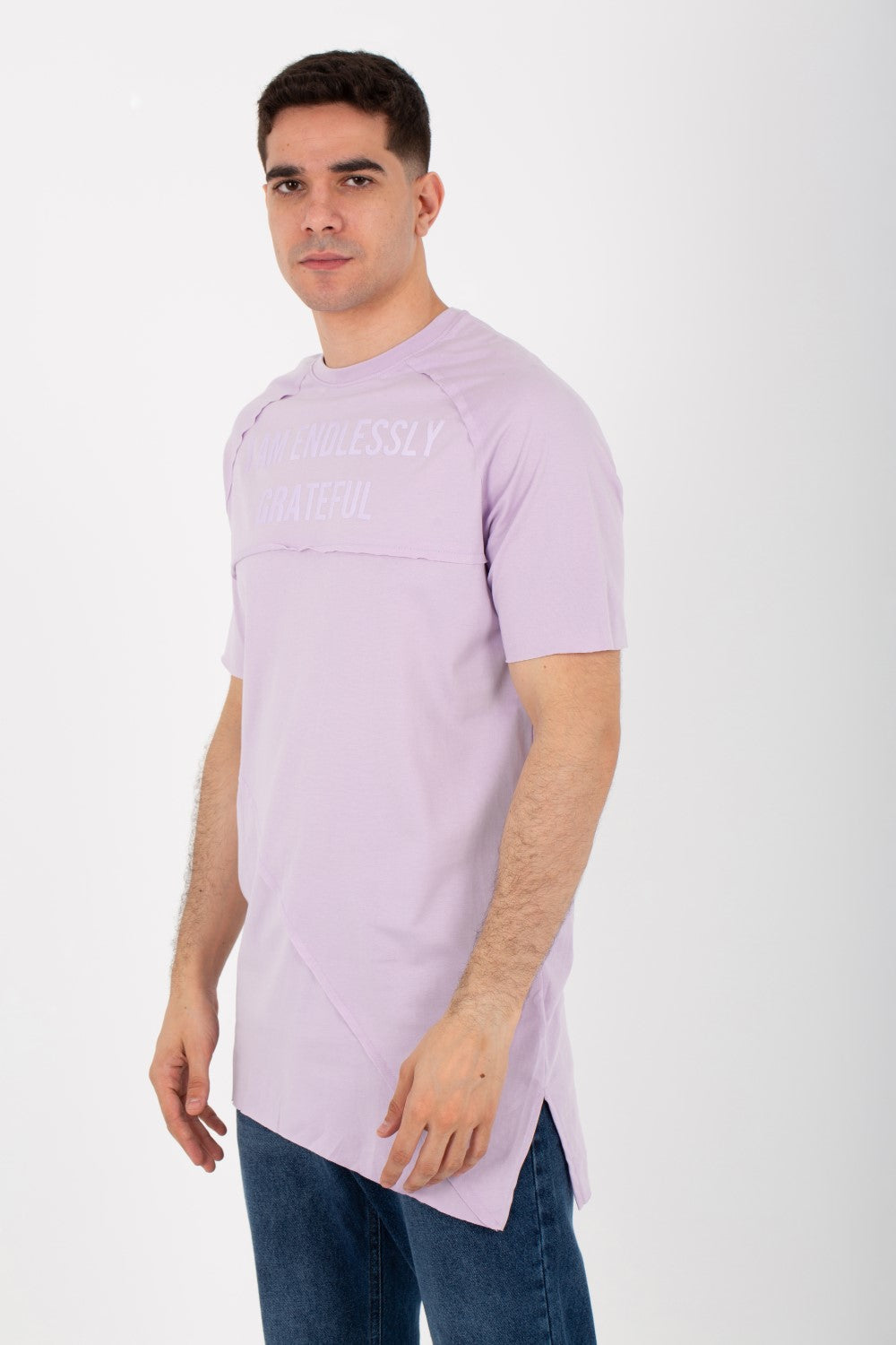 Mes Half Sleeve Round T-shirt With A Unique Modern Cut