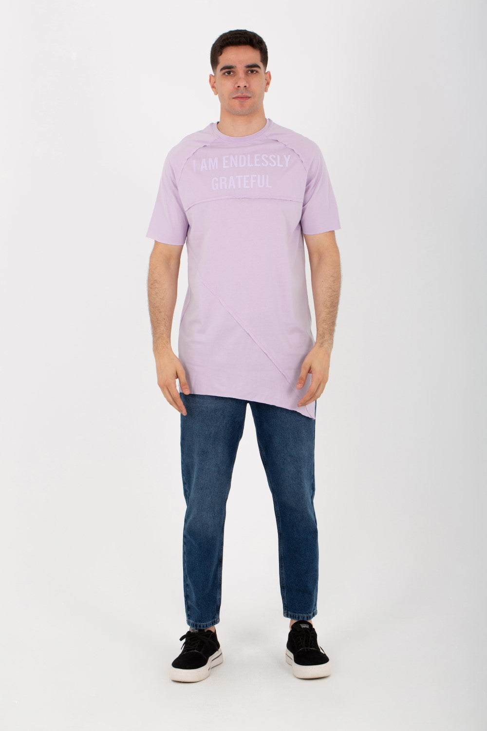 Mes Half Sleeve Round T-shirt With A Unique Modern Cut