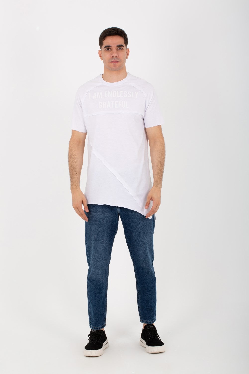 Mes Half Sleeve Round T-shirt With A Unique Modern Cut