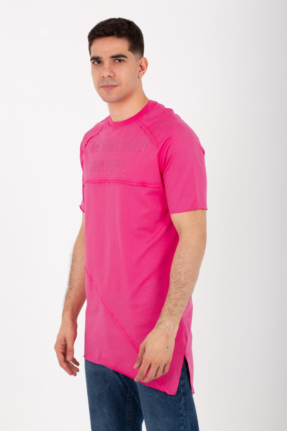 Mes Half Sleeve Round T-shirt With A Unique Modern Cut