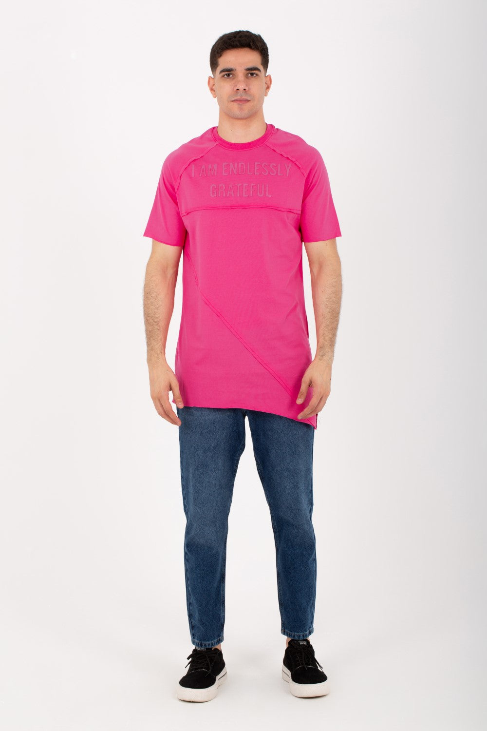 Mes Half Sleeve Round T-shirt With A Unique Modern Cut