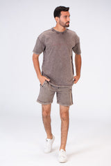Mens Round Casual Oversize T-shirt Made Of Comfortable Practical Material
