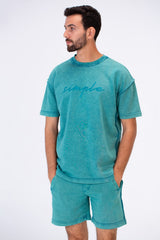 Mens Round Casual Oversize T-shirt Made Of Comfortable Practical Material