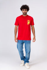Mens Comfortable Printed Crew Neck T-shirt