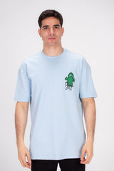 Men's Over Size Front & Back Printed Made Of Comfort Cotton T-shirt Perfect For Everyday Wear