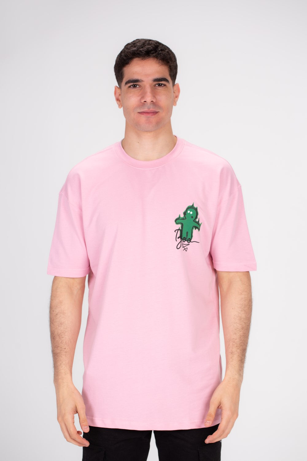 Men's Over Size Front & Back Printed Made Of Comfort Cotton T-shirt Perfect For Everyday Wear