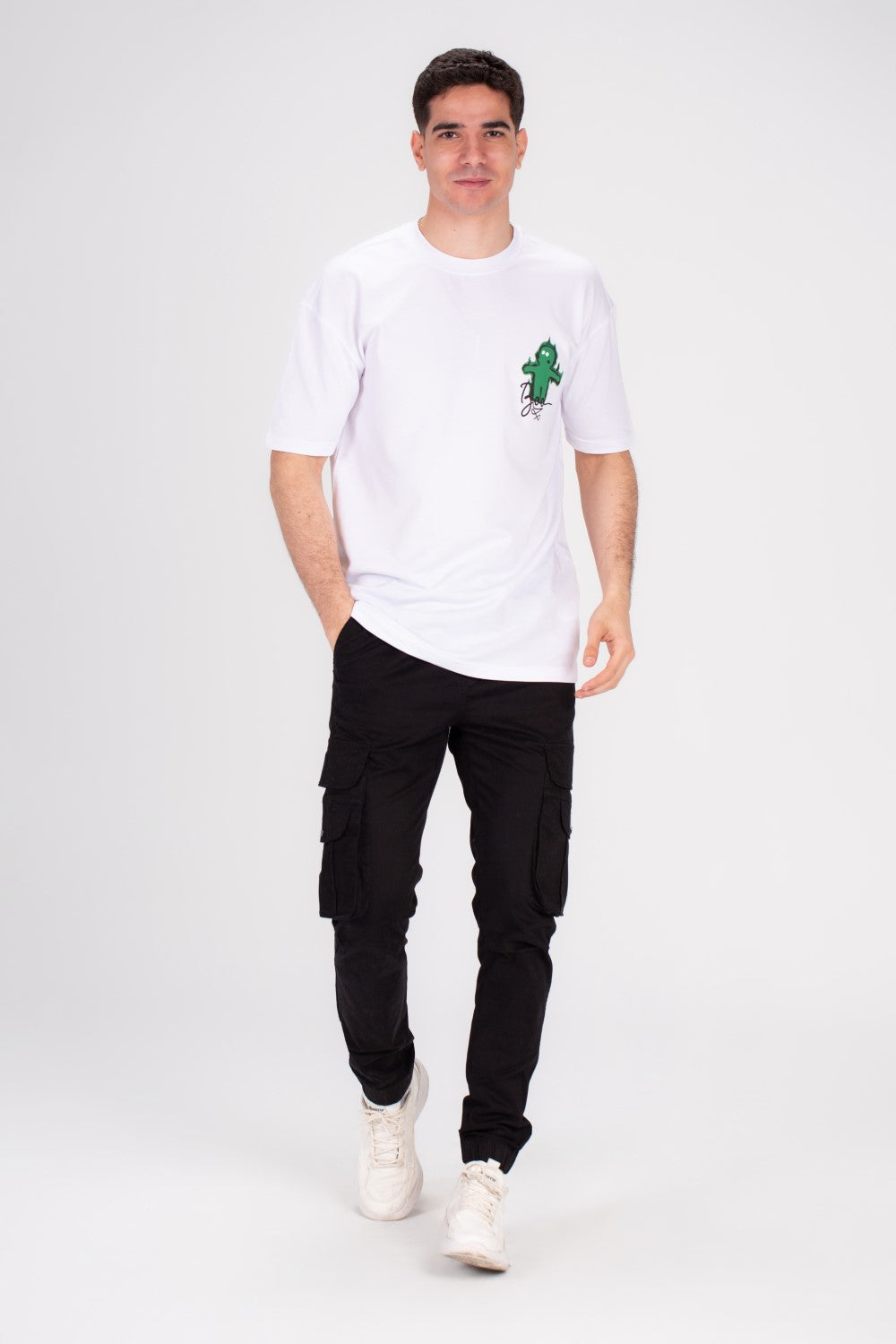 Men's Over Size Front & Back Printed Made Of Comfort Cotton T-shirt Perfect For Everyday Wear