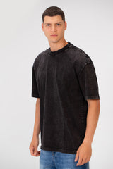 Men's Basic Oversized Half Sleeve Crew Neck T-Shirt