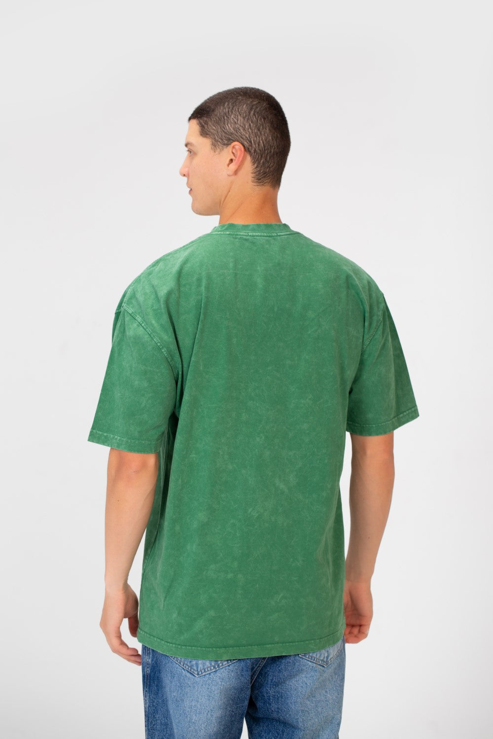 Men's Basic Oversized Half Sleeve Crew Neck T-Shirt