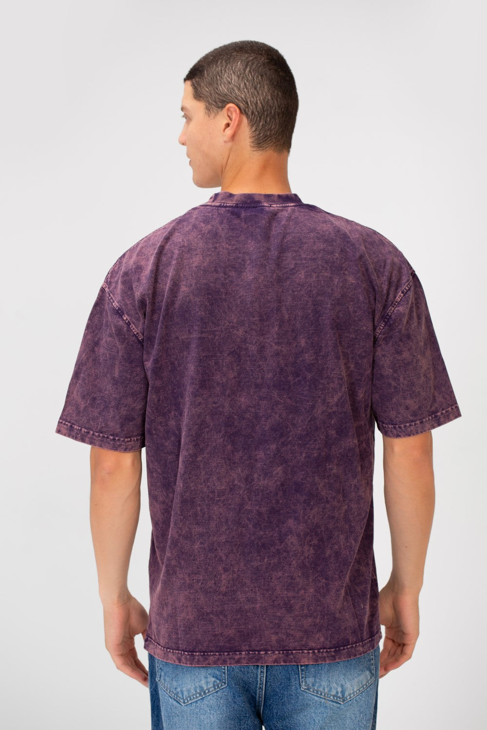 Men's Basic Oversized Half Sleeve Crew Neck T-Shirt