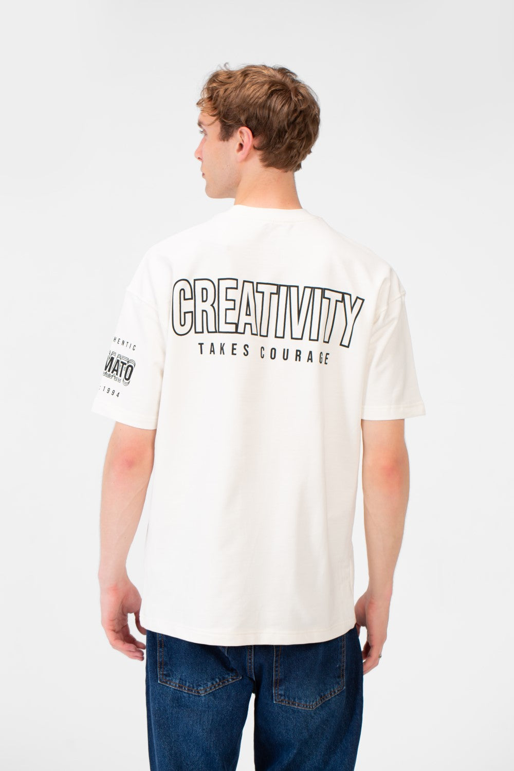 Men's Summer Melton Creativity Print Regular Fit T-Shirt