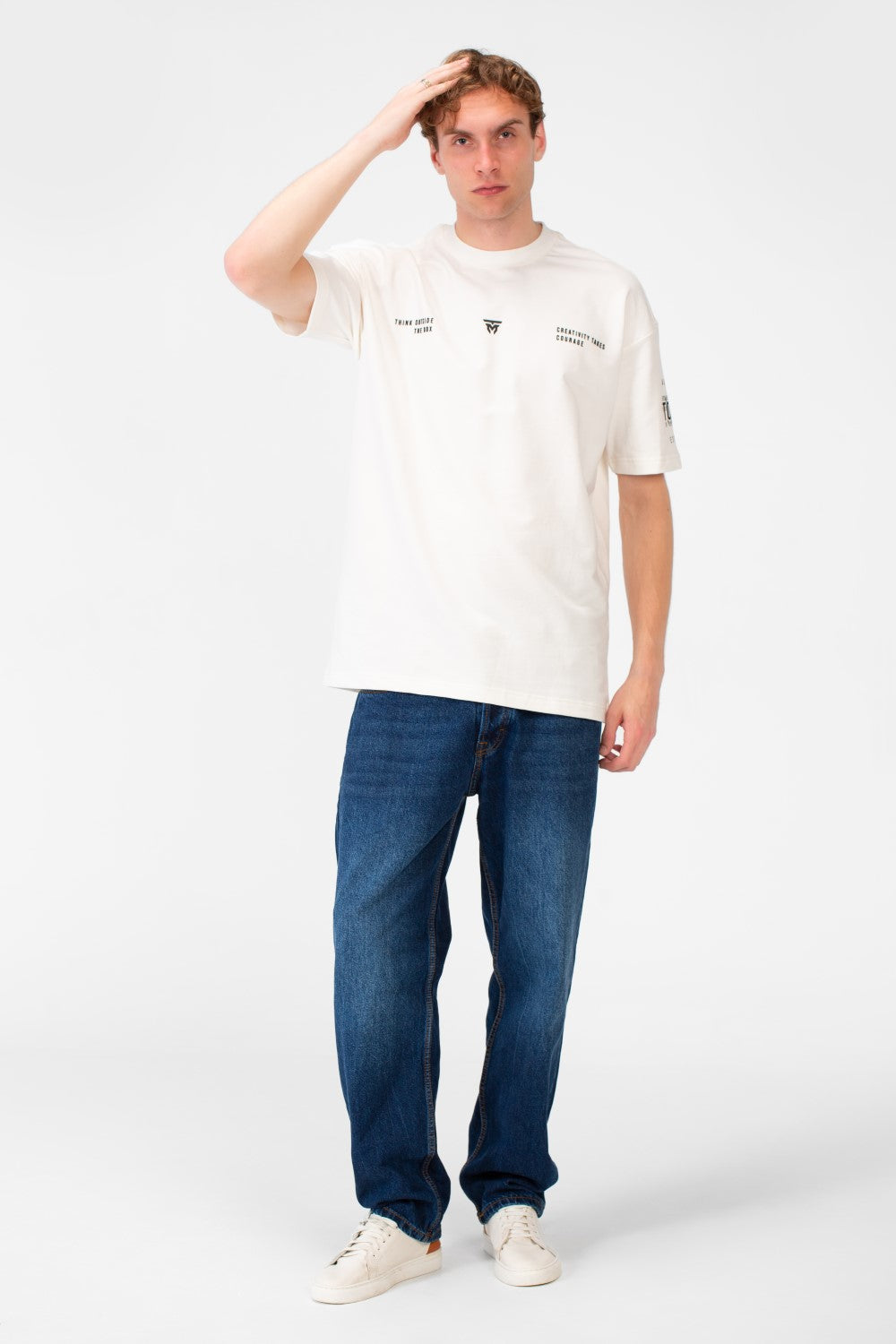 Men's Summer Melton Creativity Print Regular Fit T-Shirt