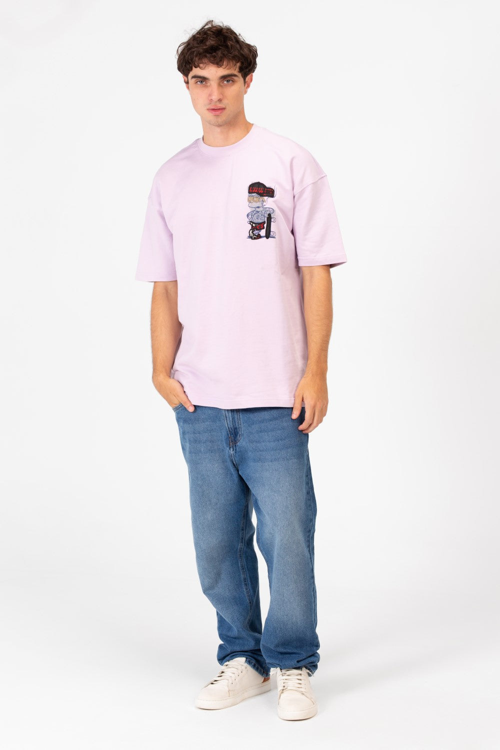 Men's Regular Fit Round Neck Half Sleeves T-shirt With Front And Back Graphic Print