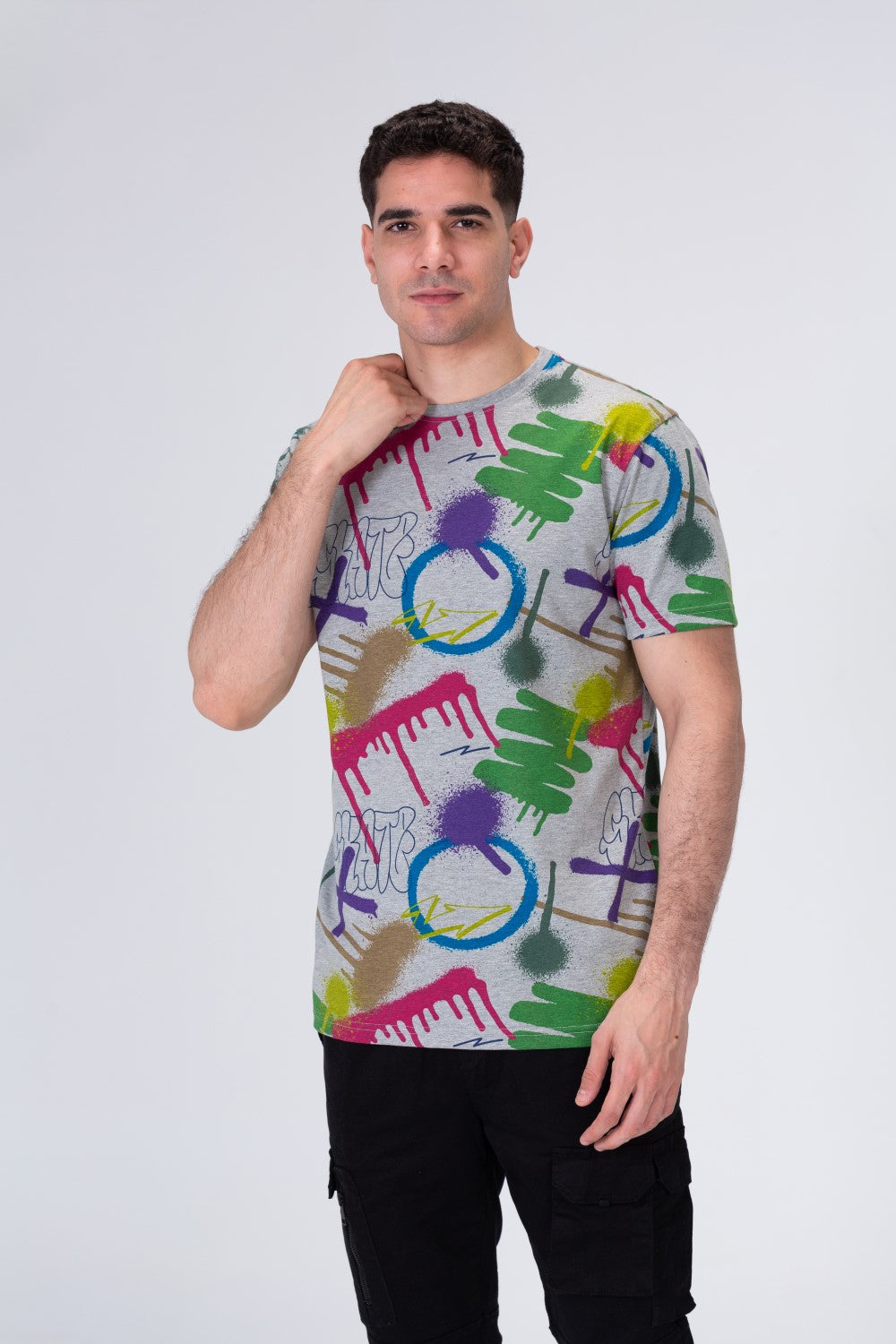 Men's Half Sleeve T-shirt Pprinted In Trendy Colors And Comfortable Material