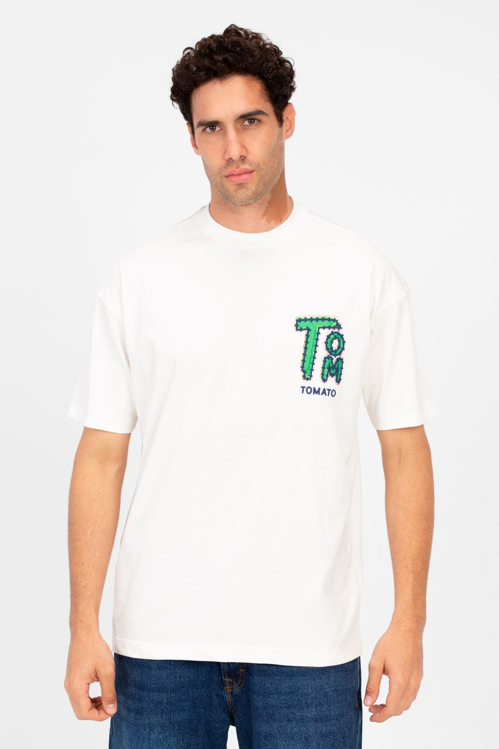 Men's Tomato Print Regular Fit T-Shirt