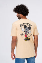 Mens Round Neck T-shirt With Front And Back Print