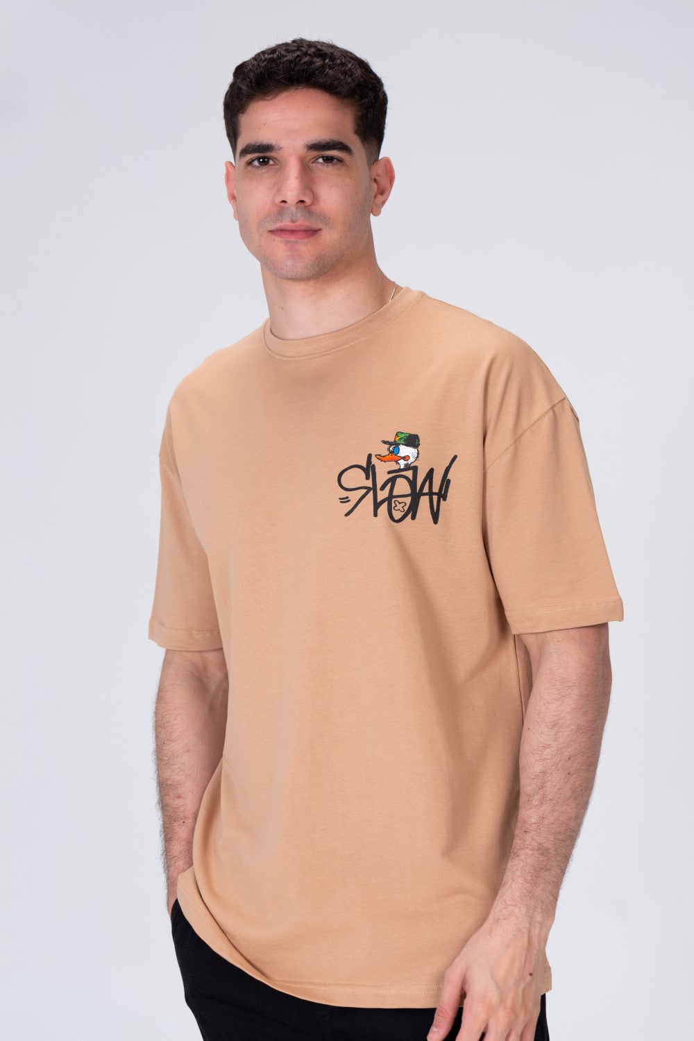 Mens Printed Cotton Half Sleeve T-shirt