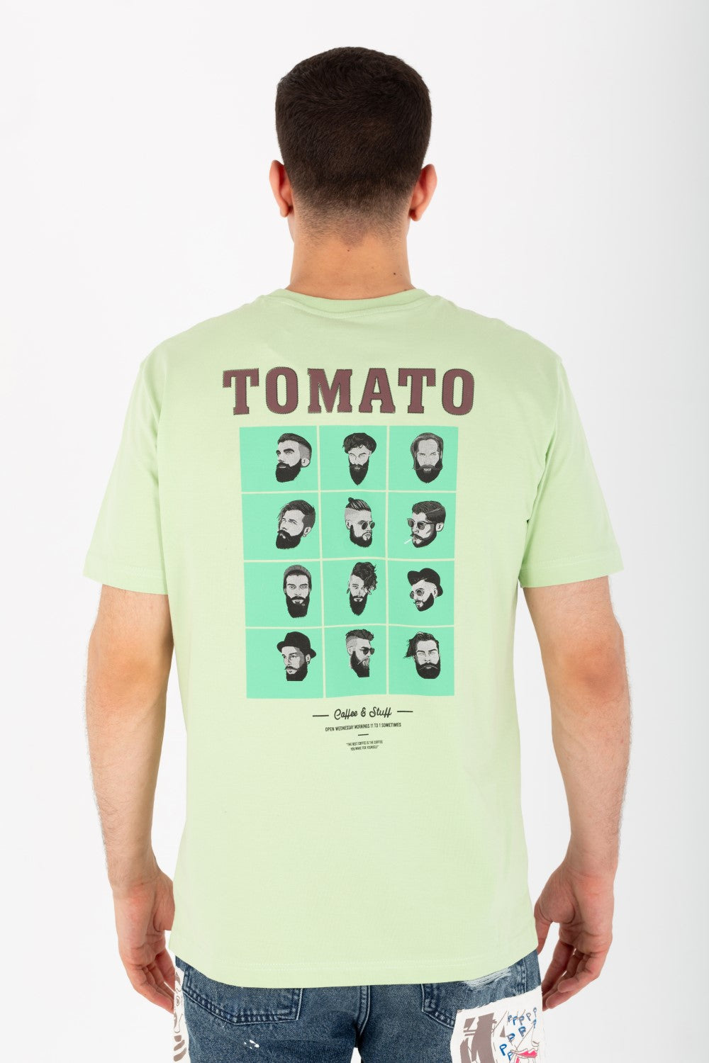 Mens Slim Fit Printed T-shirt With Short Sleeves And Round Neck