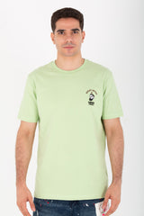 Mens Slim Fit Printed T-shirt With Short Sleeves And Round Neck