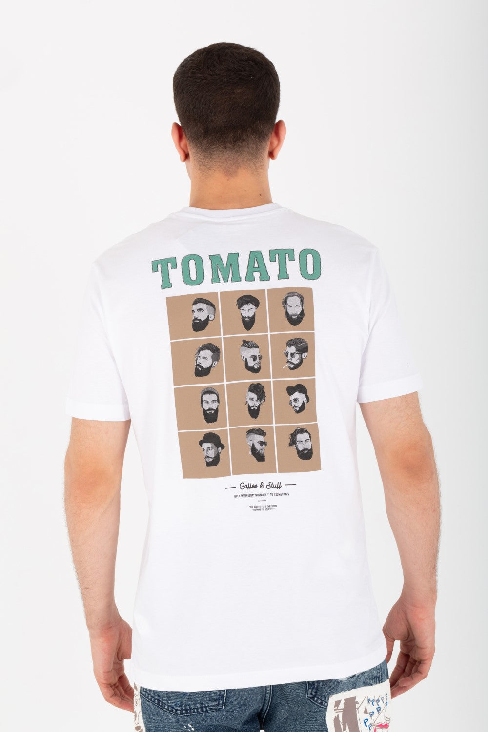 Mens Slim Fit Printed T-shirt With Short Sleeves And Round Neck