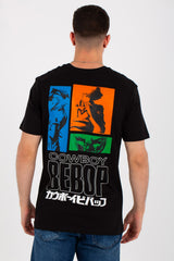 Mens T-shirt With Round Neck And Cow Print On The Front And Back