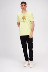 Men's Front Printed Regular Fit Made Of Soft Cotton T-shirt Perfect For Casual Days Or A Night out With Friends