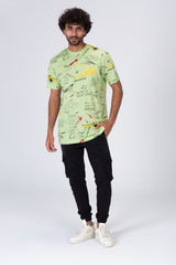 Mens Fully Printed Half Sleeves T-shirt