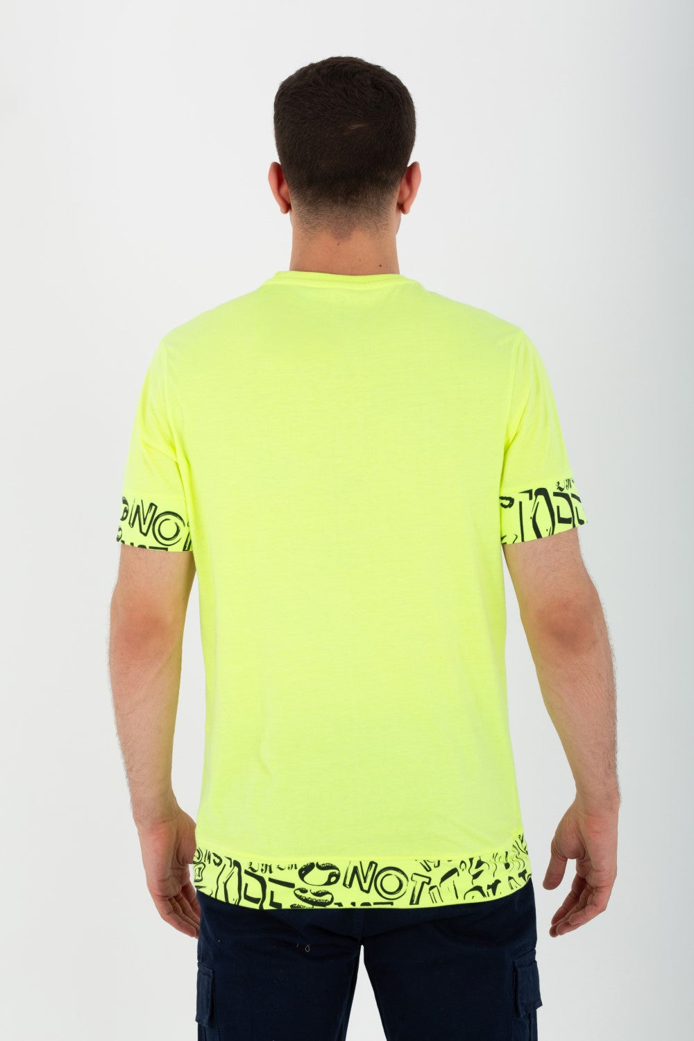 Mens Oversize Round Neck T-shirt With Don't Let Go Print